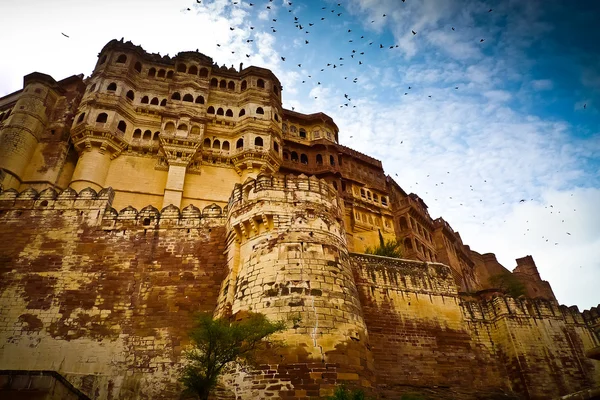 Mehrangarh Φορτ επάλξεις οριζόντια — Φωτογραφία Αρχείου