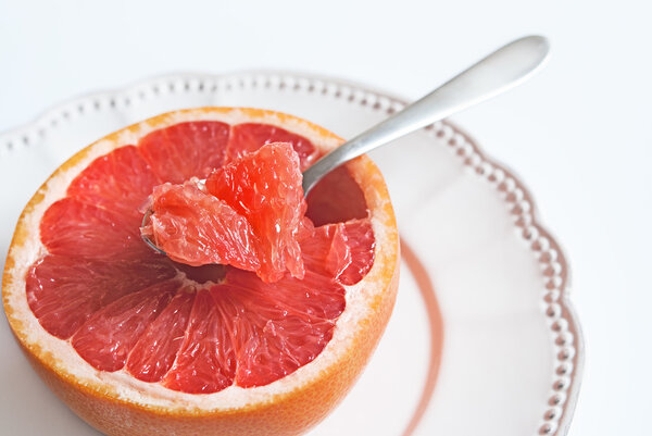 Pink grapefruit, healthy dessert