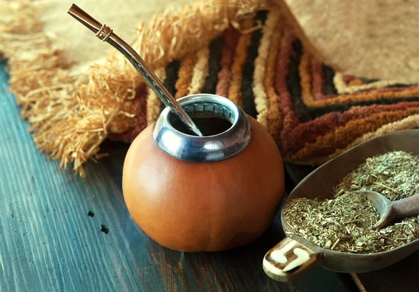 Herbata Yerba Mate w calabash — Zdjęcie stockowe