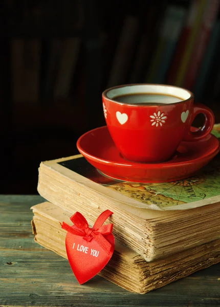 Valentine cup coffee — Stock Photo, Image