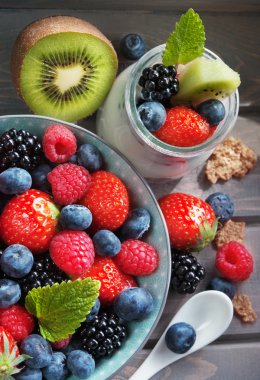 Sağlıklı kahvaltı.