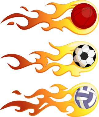 Topları alevler tasarım