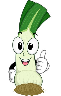 Bir Yaşasın vererek pırasa maskot