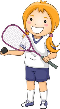Squash oyuncu kız