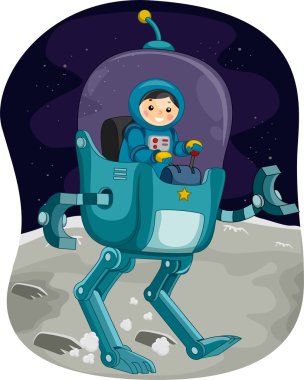 Kiddie astronot alan robot