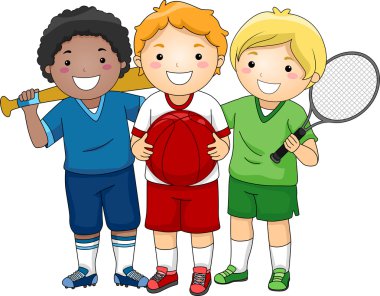 Spor malzemeleri ile genç erkek