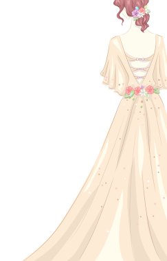 Shabby Chic Gown clipart