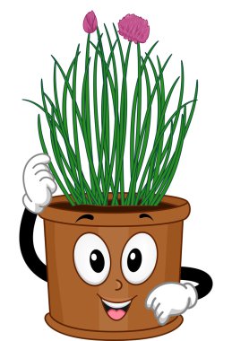 Saksı Chives maskot