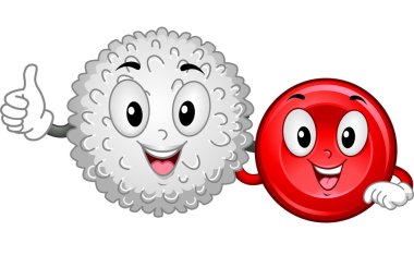 Blood Cells Mascots clipart