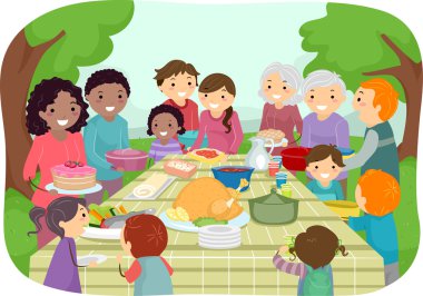 Potluck Party Outdoors clipart