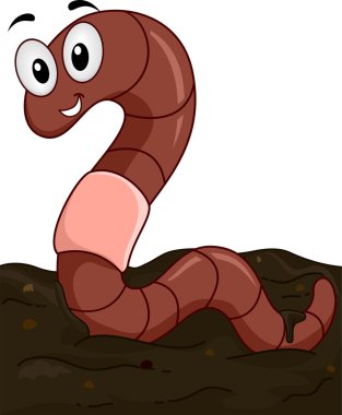 Toprak işlenme makineler solucan maskot