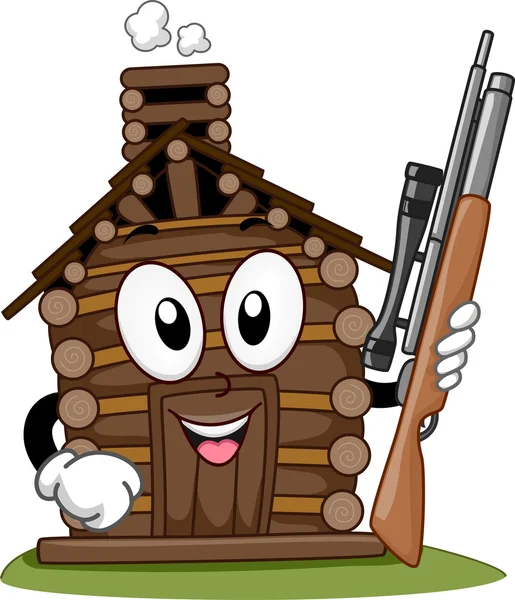 Hunting Cabin Mascot — Stock Photo, Image