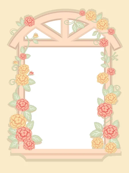 Marco de ventana Shabby Chic — Foto de Stock