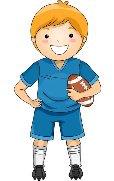 Boy in Football Gear — Stock Photo, Image