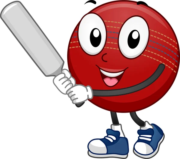 Mascotte palla di cricket — Foto Stock