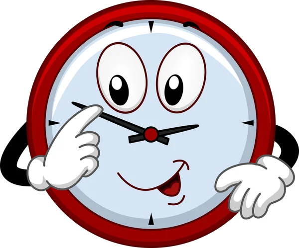 Maskotka zegar regulację czasu — Zdjęcie stockowe