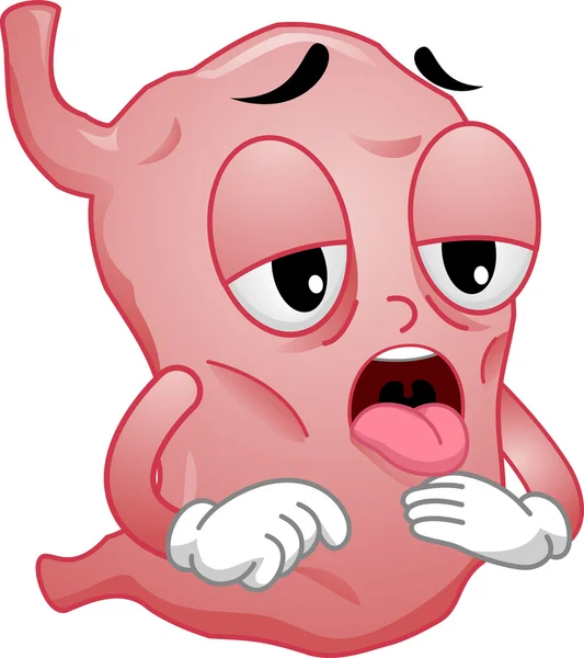 Dehydrated Stomach Mascot — Stock Photo, Image