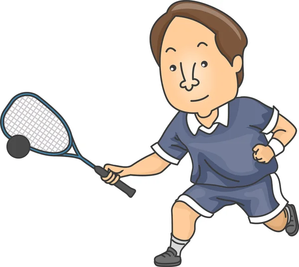 Giocatore di squash maschile — Foto Stock