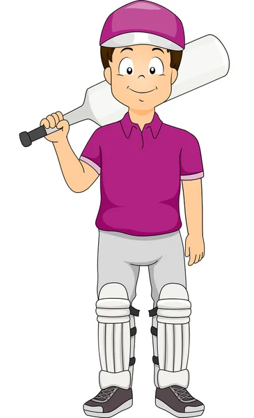 Kriket meyilli çocuk — Stok fotoğraf