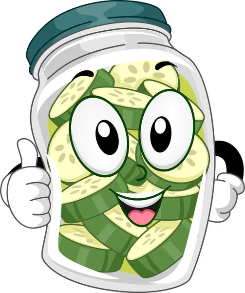 Maskot Pickle Jar — Stok Foto