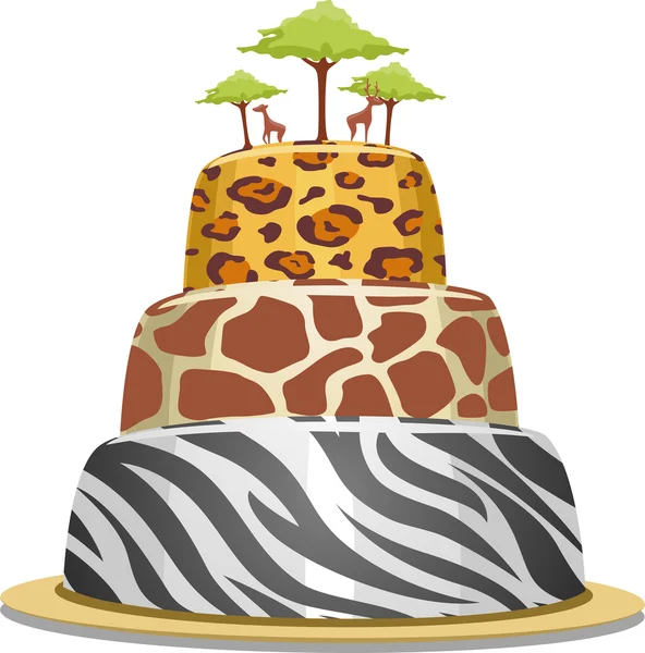 Safari tisků dort — Stock fotografie