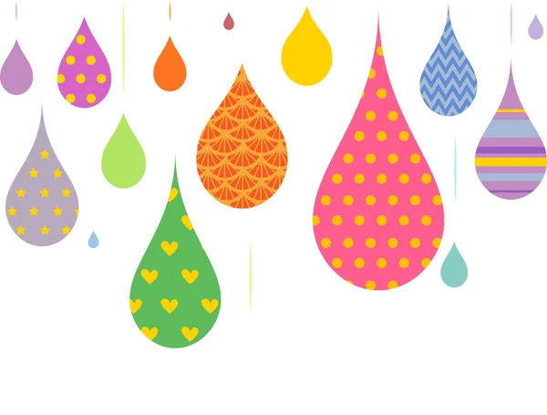 Droplets with Colorful Prints — Stock Photo, Image