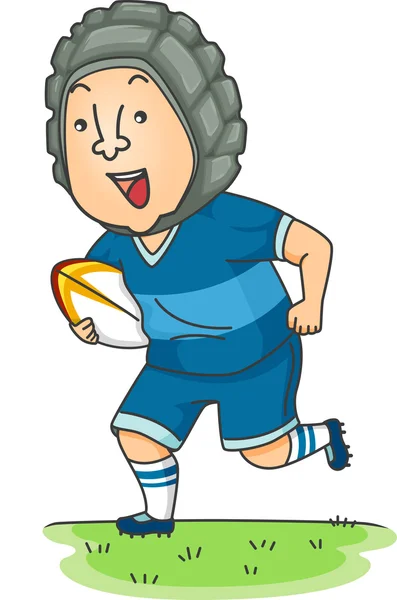 Running Rugby Player — Stock Photo, Image