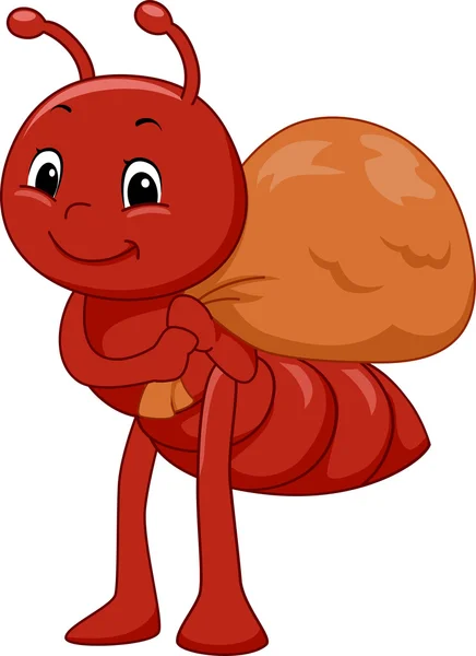 Ant Mascot Carrying a Sack — Stock Photo, Image