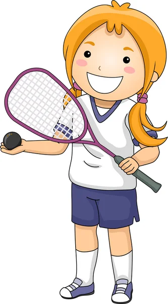 Squash gracz dziewczyna — Zdjęcie stockowe