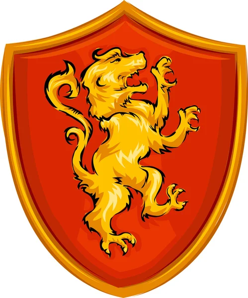 Escudo medieval del león —  Fotos de Stock