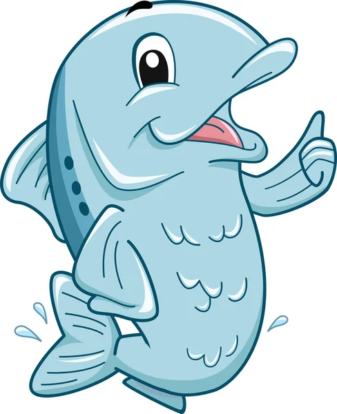 Sardine Mascot Thumbs Up — Stock Photo, Image