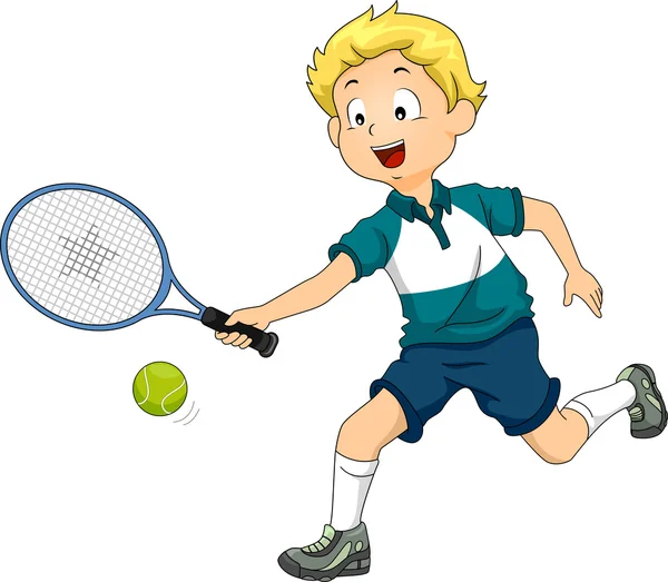 Césped Tenis Boy — Foto de Stock