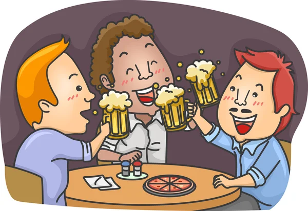 Mannen die bier drinken — Stockfoto