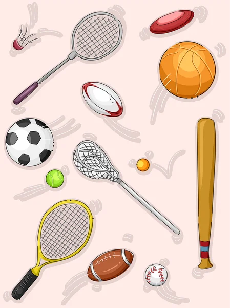 Różne sport sprzęt — Zdjęcie stockowe