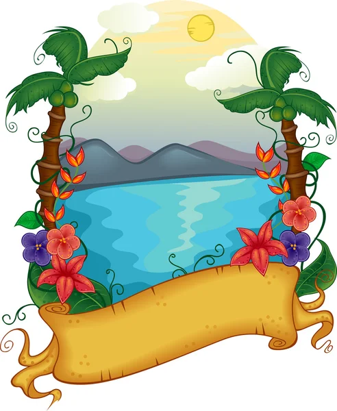 Hawaiian Beach Resort Banner — Stock Photo, Image