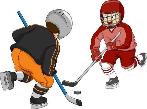Ragazzi di hockey su ghiaccio — Foto Stock