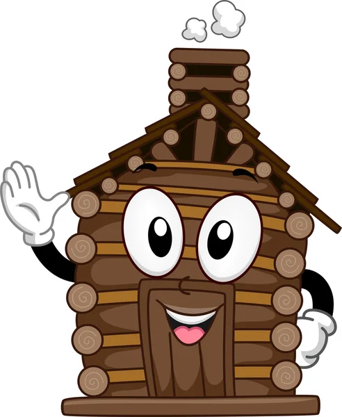 Log Cabin Mascot — Stock Photo, Image