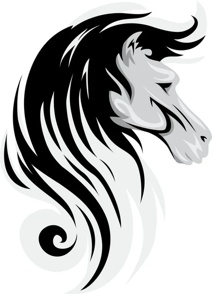 Black Horse Mascot — Stock Photo, Image