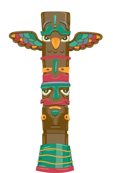 Totem esculpido Pólo — Fotografia de Stock