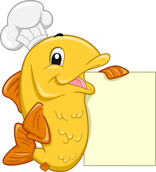 Kocken fisk maskot — Stockfoto