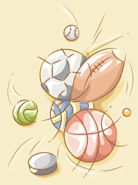 Design de bolas esportivas sortidas — Fotografia de Stock