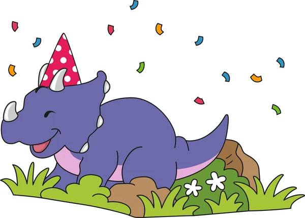 Triceratops Party hatt — Stockfoto