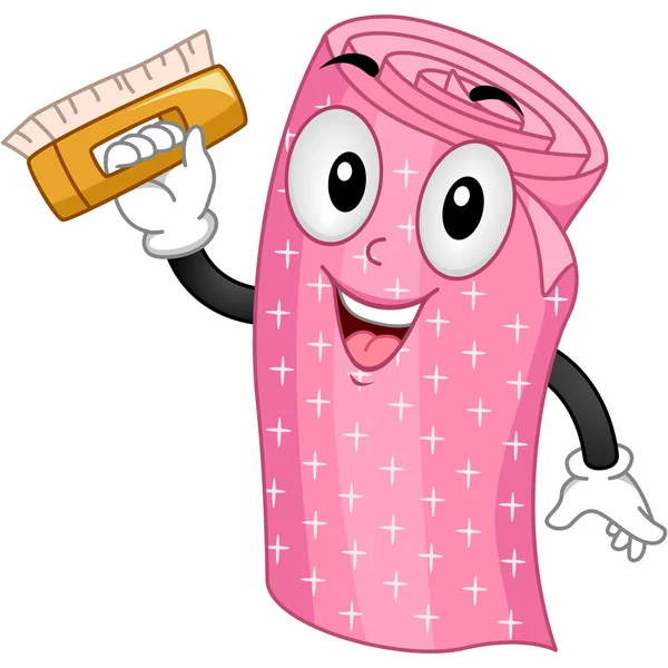 Wallpaper Roll Mascot — Stock Photo, Image