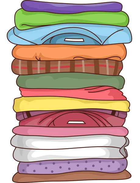 Pile of Folded Clothes — Stock Photo, Image