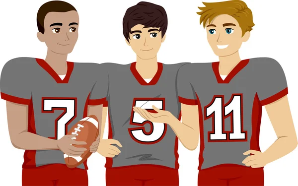 Teens Wearing Football Uniform — Stock Photo, Image