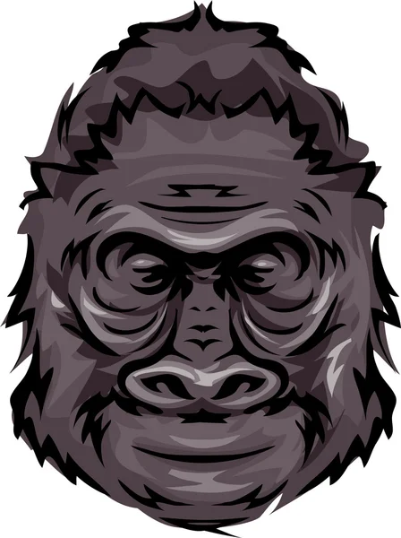 Cabeça de Gorila Negra — Fotografia de Stock