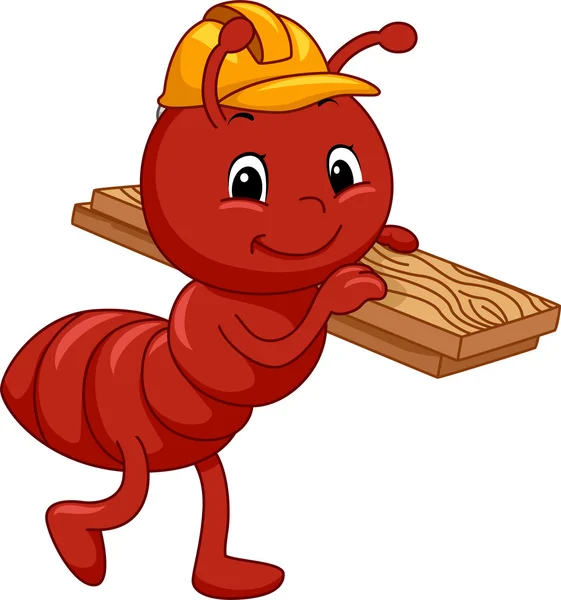 建设蚂蚁吉祥物 — 图库照片
