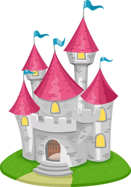 Kleurrijke middeleeuws kasteel — Stockfoto