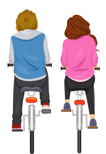 Young Biking Couple — Stock Photo, Image