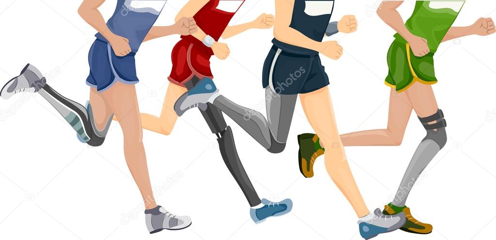 Runners Wearing Prosthetics
